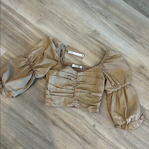 DO+BE Beige Puff Sleeve Blouse